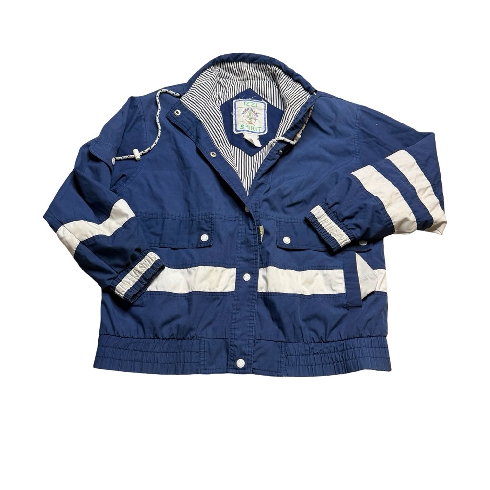 ⚓️💙‎ Izzi Spirit Nautical Sailor Windbreaker Jacket Medium 💙⚓️